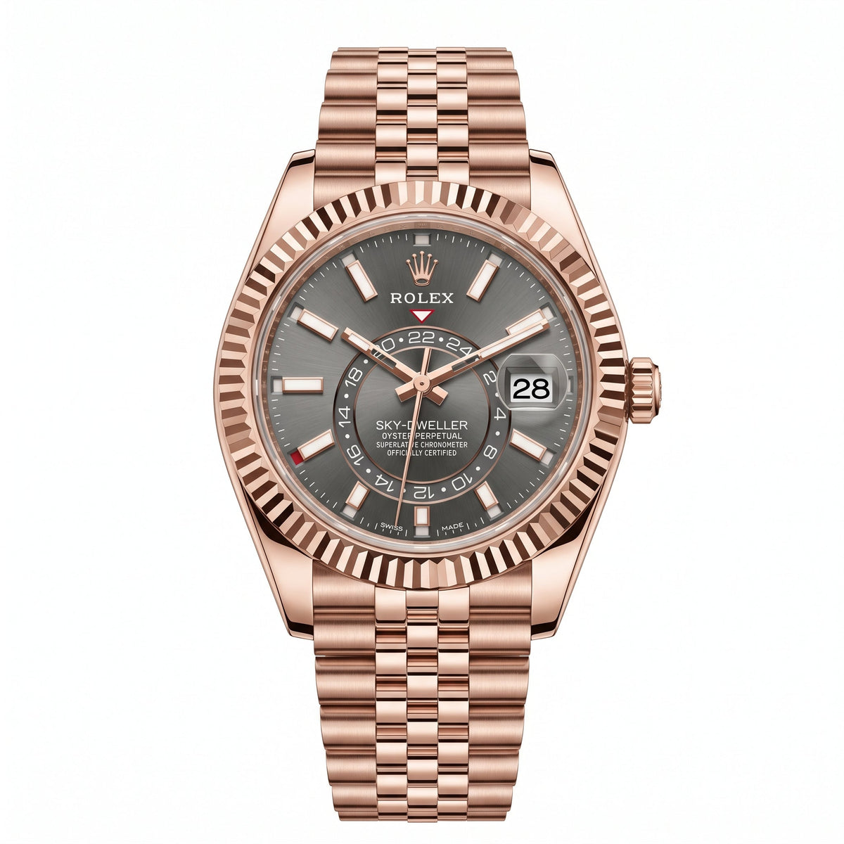 Rolex Sky-Dweller 326935 Everose Gold "Grey Dial" Jubilee