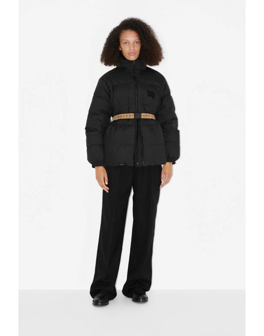 Burberry Reversible Black / Beige Check Puffer Jacket
