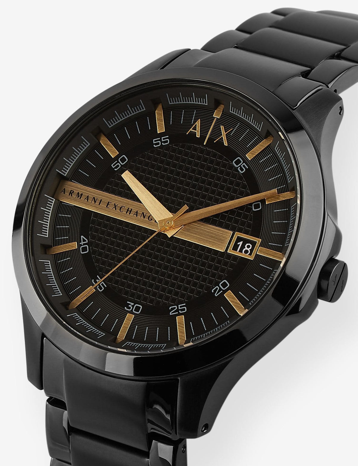 Armani Exchange Hampton AX2413 Men's Chronograph – Black Dial with Black Stainless Steel Strap