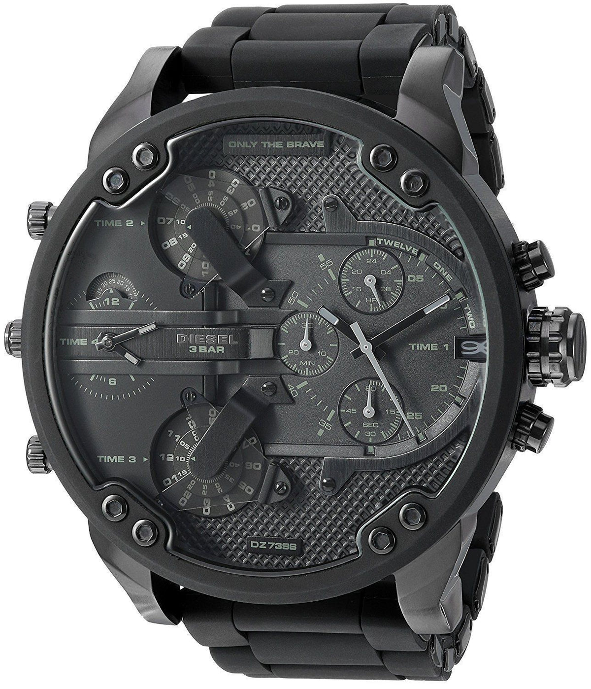 Diesel DZ7396 Mr. Daddy 2.0 Chronograph Men's Watch – Black Dial & Black Stainless Steel Strap